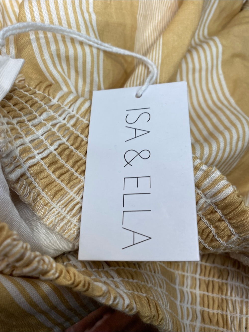 Striped Yellow Ruffle-Hem Skort with Smocked Waist - Picture 9 of 13